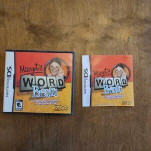 CASE & MANUAL ONLY - Margot's Word Brain Nintendo DS (NO GAME)